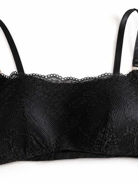 Victoria's Secret Black Lace Longline Bralette